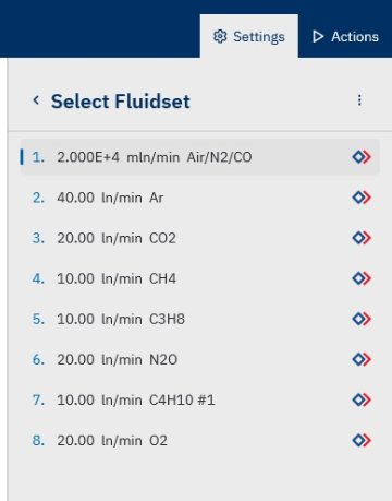 FlowSuite fluids menu